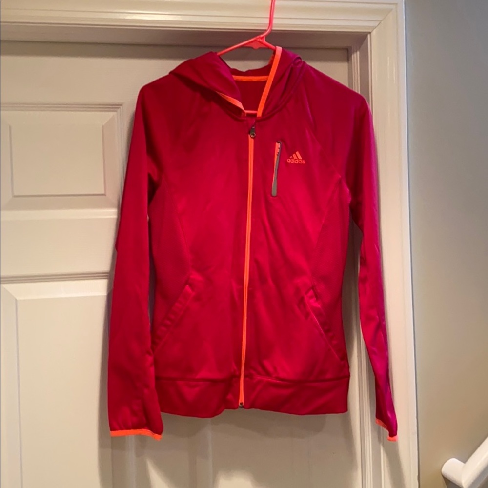 Adidas full zip hooded jacket